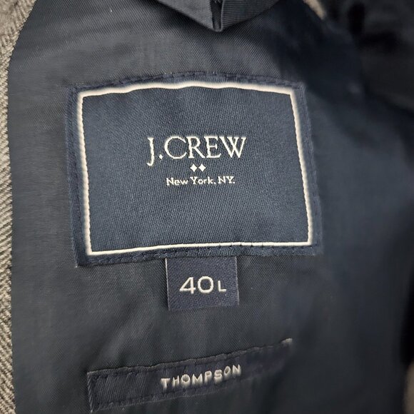 J. Crew 40L Gray HB 2-Button Sport Coat Blazer Jacket T010 - Picture 10 of 11